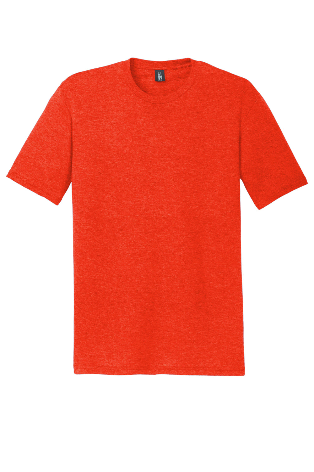 District DM130 Mens Perfect Tri Short Sleeve Crewneck T-Shirt Heather Deep Orange Flat Front
