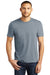 District Mens Perfect Tri Short Sleeve Crewneck T-Shirt Heather Flint Blue Front