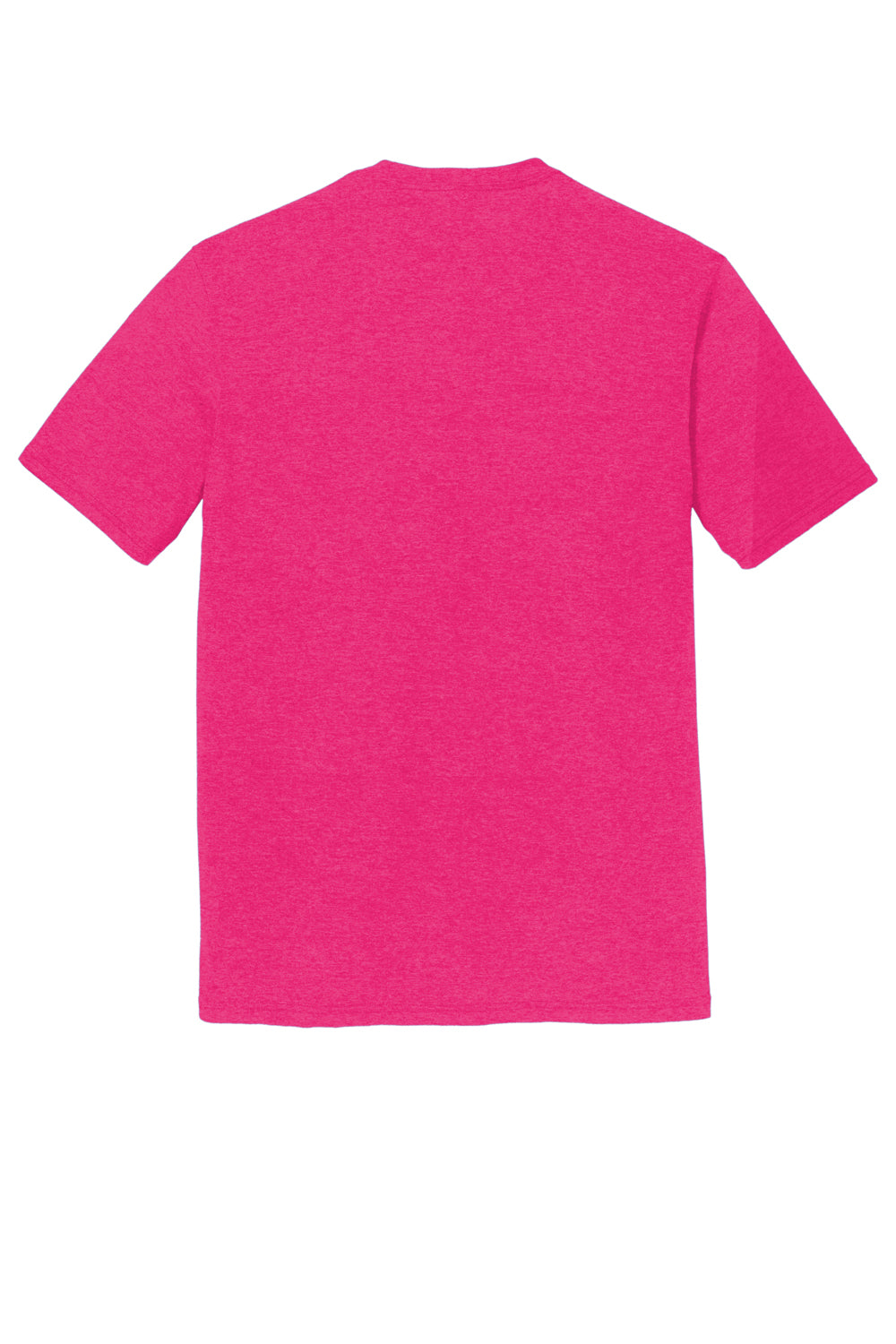 District DM130 Mens Perfect Tri Short Sleeve Crewneck T-Shirt Fuchsia Pink Frost Flat Back