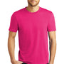 District Mens Perfect Tri Short Sleeve Crewneck T-Shirt - Fuchsia Pink Frost