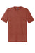 District DM130 Mens Perfect Tri Short Sleeve Crewneck T-Shirt Heather Russet Red Flat Front
