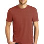 District Mens Perfect Tri Short Sleeve Crewneck T-Shirt - Heather Russet Red