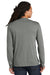 District Mens Perfect Tri Long Sleeve Crewneck T-Shirt Heather Charcoal Grey Back