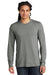 District Mens Perfect Tri Long Sleeve Crewneck T-Shirt Heather Charcoal Grey Front