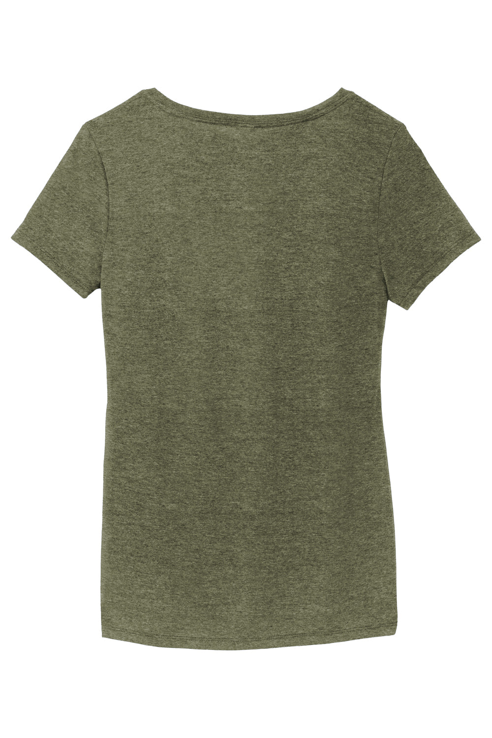 District DM1350L Womens Perfect Tri Short Sleeve V-Neck T-Shirt Military Green Frost Flat Back