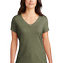 District Womens Perfect Tri Short Sleeve V-Neck T-Shirt - Military Green Frost