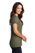 District DM1350L Womens Perfect Tri Short Sleeve V-Neck T-Shirt Military Green Frost Side