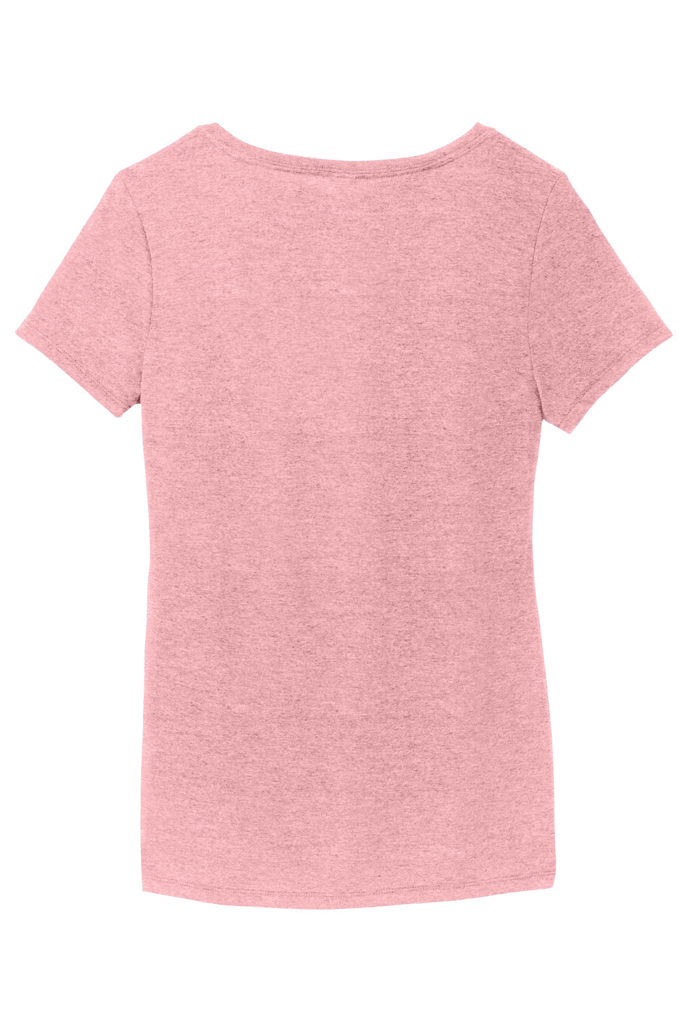 District DM1350L Womens Perfect Tri Short Sleeve V-Neck T-Shirt Heather Wisteria Pink Flat Back