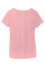 District DM1350L Womens Perfect Tri Short Sleeve V-Neck T-Shirt Heather Wisteria Pink Flat Back