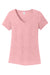 District DM1350L Womens Perfect Tri Short Sleeve V-Neck T-Shirt Heather Wisteria Pink Flat Front