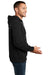 District Mens Perfect Weight Fleece Hooded Sweatshirt Hoodie Jet Black Side