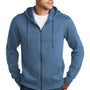 District Mens Perfect Weight Fleece Full Zip Hooded Sweatshirt Hoodie - Maritime Blue