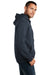 District Mens Perfect Weight Fleece Full Zip Hooded Sweatshirt Hoodie New Navy Blue Side