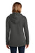 District Womens Perfect Weight Fleece Full Zip Hooded Sweatshirt Hoodie Charcoal Grey Side