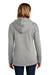 District Womens Perfect Weight Fleece Full Zip Hooded Sweatshirt Hoodie Heather Steel Grey Side