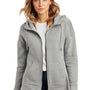 District Womens Perfect Weight Fleece Full Zip Hooded Sweatshirt Hoodie - Heather Steel Grey
