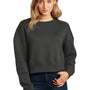 District Womens Perfect Weight Fleece Cropped Crewneck Sweatshirt - Charcoal Grey
