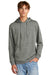 District DT1300 Mens Perfect Tri Fleece Hooded Sweatshirt Hoodie Heather Charcoal Grey Front