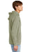 District DT1300 Mens Perfect Tri Fleece Hooded Sweatshirt Hoodie Military Green Frost Side