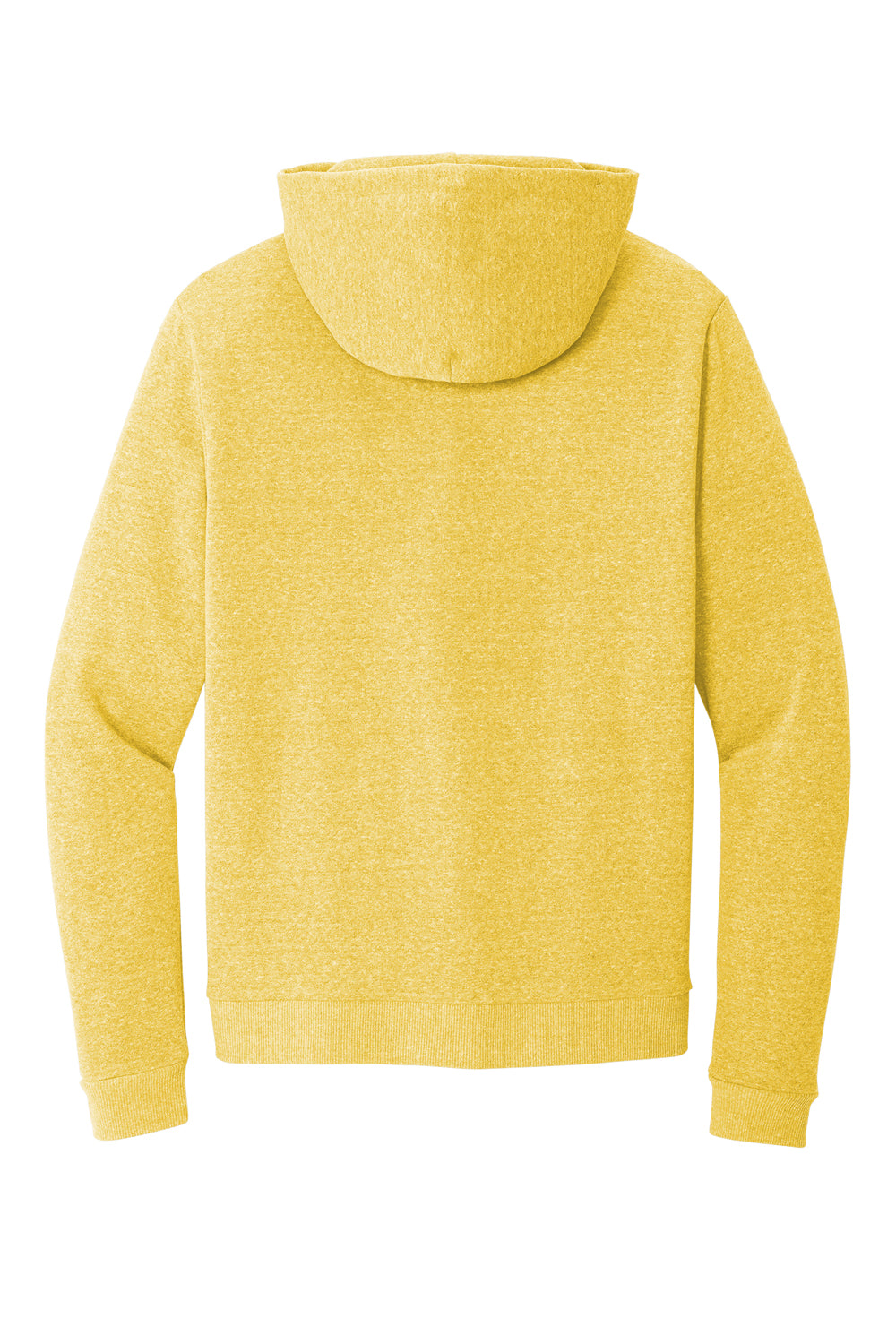 District DT1300 Mens Perfect Tri Fleece Hooded Sweatshirt Hoodie Heather Ochre Yellow Flat Back