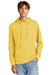 District DT1300 Mens Perfect Tri Fleece Hooded Sweatshirt Hoodie Heather Ochre Yellow Front