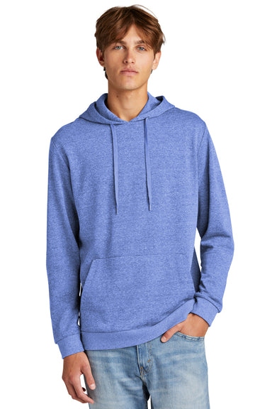 District DT1300 Mens Perfect Tri Fleece Hooded Sweatshirt Hoodie Royal Blue Frost Front