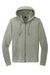 District DT1302 Mens Perfect Tri Fleece Full Zip Hooded Sweatshirt Hoodie Grey Frost Flat Front