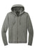 District DT1302 Mens Perfect Tri Fleece Full Zip Hooded Sweatshirt Hoodie Heather Charcoal Grey Flat Front