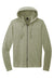 District DT1302 Mens Perfect Tri Fleece Full Zip Hooded Sweatshirt Hoodie Military Green Frost Flat Front