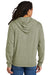 District DT1302 Mens Perfect Tri Fleece Full Zip Hooded Sweatshirt Hoodie Military Green Frost Back
