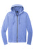 District DT1302 Mens Perfect Tri Fleece Full Zip Hooded Sweatshirt Hoodie Royal Blue Frost Flat Front