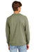 District DT1304 Mens Perfect Tri Fleece Crewneck Sweatshirt Military Green Frost Back