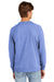 District DT1304 Mens Perfect Tri Fleece Crewneck Sweatshirt Royal Blue Frost Back