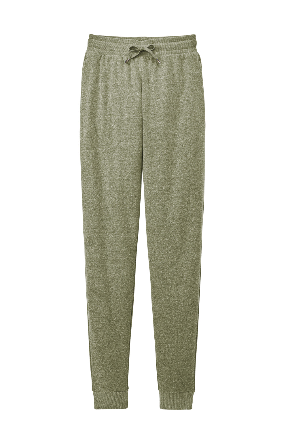 District DT1307 Mens Perfect Tri Fleece Jogger Sweatpants w/ Pockets Military Green Frost Flat Front