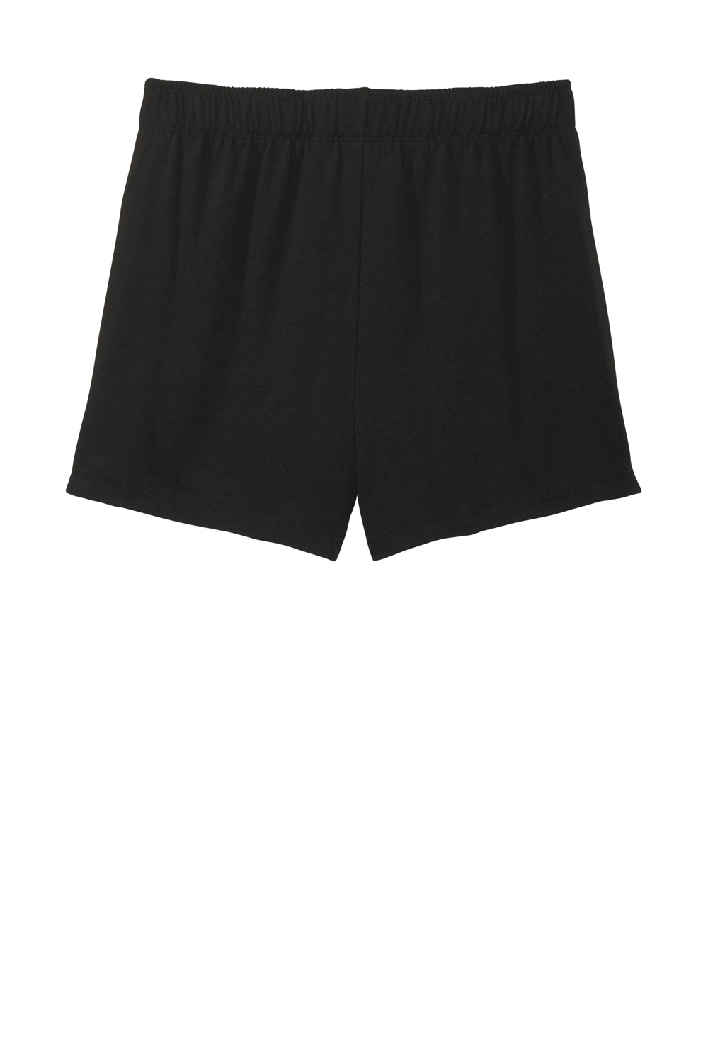 District DT1309 Womens Perfect Tri Fleece Shorts w/ Pockets Black Flat Back