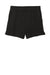 District DT1309 Womens Perfect Tri Fleece Shorts w/ Pockets Black Flat Front