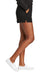 District DT1309 Womens Perfect Tri Fleece Shorts w/ Pockets Black Side