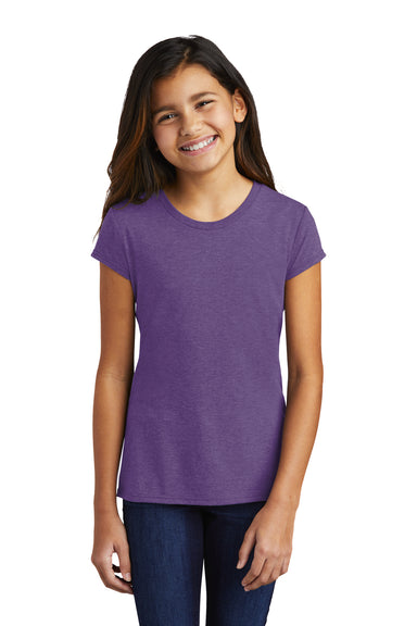 District Youth Girls Perfect Short Sleeve Crewneck T-Shirt Purple Frost Front