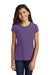 District Youth Girls Perfect Short Sleeve Crewneck T-Shirt Purple Frost Front