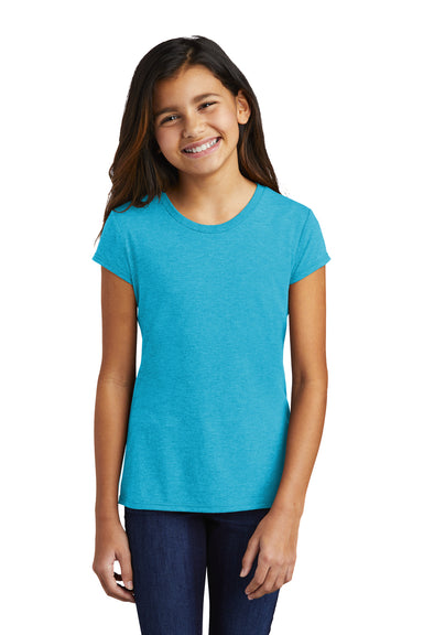 District Youth Girls Perfect Short Sleeve Crewneck T-Shirt Turquoise Blue Frost Front