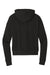 District DT1311 Womens Perfect Tri Fleece 1/4 Zip Hooded Sweatshirt Hoodie Black Flat Back