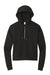 District DT1311 Womens Perfect Tri Fleece 1/4 Zip Hooded Sweatshirt Hoodie Black Flat Front