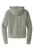 District DT1311 Womens Perfect Tri Fleece 1/4 Zip Hooded Sweatshirt Hoodie Grey Frost Flat Back