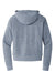 District DT1311 Womens Perfect Tri Fleece 1/4 Zip Hooded Sweatshirt Hoodie Navy Blue Frost Flat Back