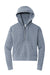 District DT1311 Womens Perfect Tri Fleece 1/4 Zip Hooded Sweatshirt Hoodie Navy Blue Frost Flat Front