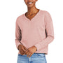 District Womens Perfect Tri Fleece V-Neck Sweatshirt - Blush Frost