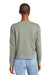 District DT1312 Womens Perfect Tri Fleece V-Neck Sweatshirt Grey Frost Back
