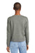 District DT1312 Womens Perfect Tri Fleece V-Neck Sweatshirt Heather Charcoal Grey Back