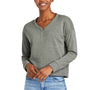 District Womens Perfect Tri Fleece V-Neck Sweatshirt - Heather Charcoal Grey