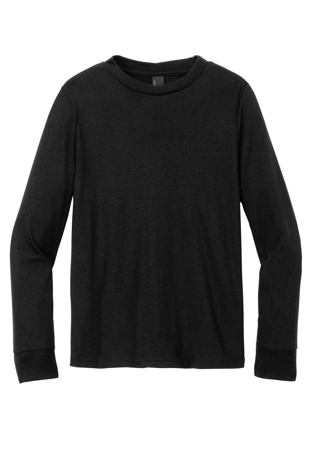 District Youth Perfect Tri Long Sleeve Crewneck T-Shirt Black Flat Front